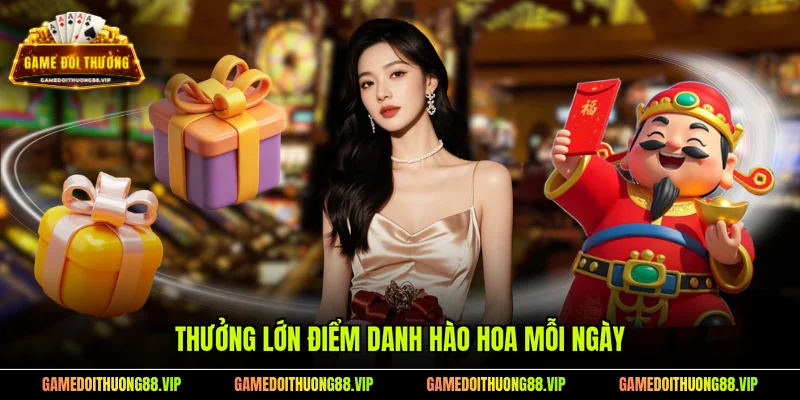 Thưởng lớn điểm danh hào hoa mỗi ngày